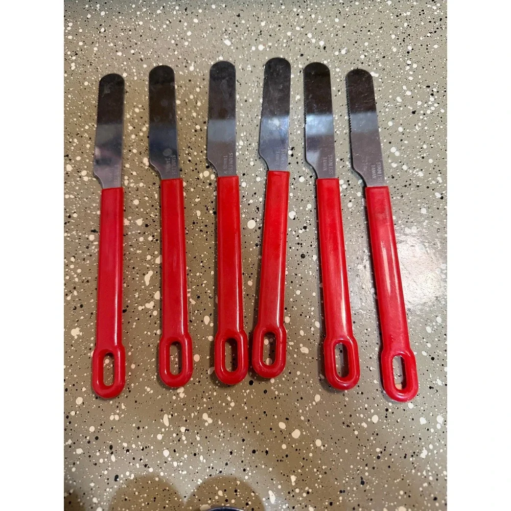 Vintage Red Handle Stainless Steel‎ Flatware Lot – 21 Pieces Mid Century